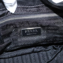 PRADA Shoulder Bag Leather Black Silver Auth BA15920M-19