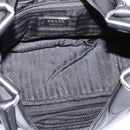 PRADA Shoulder Bag Leather Black Silver Auth BA15920M-10