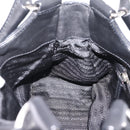 PRADA Shoulder Bag Leather Black Silver Auth BA15920M-21