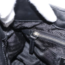 PRADA Shoulder Bag Leather Black Silver Auth BA15920M-22
