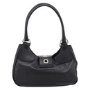 PRADA Shoulder Bag Leather Black Silver Auth BA15920M-2