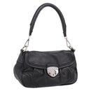 PRADA Shoulder Bag Leather Black Silver Auth BA15921M-1