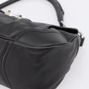 PRADA Shoulder Bag Leather Black Silver Auth BA15921M-9