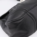 PRADA Shoulder Bag Leather Black Silver Auth BA15921M-15