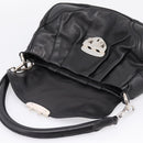 PRADA Shoulder Bag Leather Black Silver Auth BA15921M-19