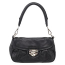 PRADA Shoulder Bag Leather Black Silver Auth BA15921M-13