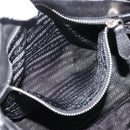 PRADA Shoulder Bag Leather Black Silver Auth BA15921M-24