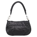 PRADA Shoulder Bag Leather Black Silver Auth BA15921M-2