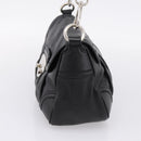 PRADA Shoulder Bag Leather Black Silver Auth BA15921M-4