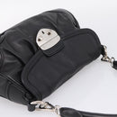 PRADA Shoulder Bag Leather Black Silver Auth BA15921M-6