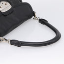 PRADA Shoulder Bag Leather Black Silver Auth BA15921M-7