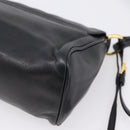 PRADA Shoulder Bag Leather Black Gold Auth BA15922M-16