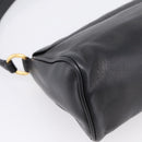 PRADA Shoulder Bag Leather Black Gold Auth BA15922M-17