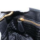 PRADA Shoulder Bag Leather Black Gold Auth BA15922M-22