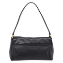PRADA Shoulder Bag Leather Black Gold Auth BA15922M-2