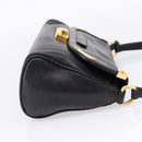PRADA Shoulder Bag Leather Black Gold Auth BA15922M-4