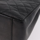 CHANEL Matelasse Chain Tote Bag Caviar Skin Black Silver CC Auth BA15924SAM-12