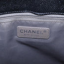 CHANEL Matelasse Chain Tote Bag Caviar Skin Black Silver CC Auth BA15924SAM-16