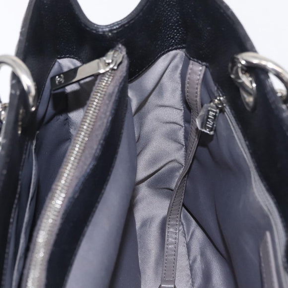 CHANEL Matelasse Chain Tote Bag Caviar Skin Black Silver CC Auth BA15924SAM