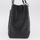 CHANEL Matelasse Chain Tote Bag Caviar Skin Black Silver CC Auth BA15924SAM-5