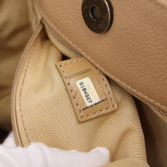 CHANEL Tote Bag Caviar Skin Beige CC Auth BA15925V