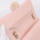 CHANEL Chain Matelasse 25 Shoulder Bag tweed Pink Gold CC Auth BA15926SM-15