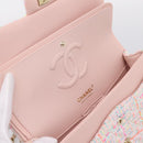 CHANEL Chain Matelasse 25 Shoulder Bag tweed Pink Gold CC Auth BA15926SM-16