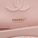 CHANEL Chain Matelasse 25 Shoulder Bag tweed Pink Gold CC Auth BA15926SM-17