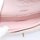CHANEL Chain Matelasse 25 Shoulder Bag tweed Pink Gold CC Auth BA15926SM-18