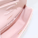 CHANEL Chain Matelasse 25 Shoulder Bag tweed Pink Gold CC Auth BA15926SM-19