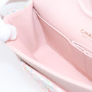 CHANEL Chain Matelasse 25 Shoulder Bag tweed Pink Gold CC Auth BA15926SM-20