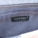CHANEL Chain Limited Edition Patchwork Bag Denim Blue Silver CC Auth BA15927SM-20