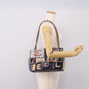 CHANEL Chain Limited Edition Patchwork Bag Denim Blue Silver CC Auth BA15927SM-26