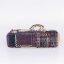 CHANEL Chain Limited Edition Patchwork Bag Denim Blue Silver CC Auth BA15927SM-5