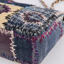 CHANEL Chain Limited Edition Patchwork Bag Denim Blue Silver CC Auth BA15928SM-12