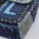 CHANEL Chain Limited Edition Patchwork Bag Denim Blue Silver CC Auth BA15929SM-8
