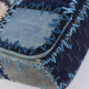 CHANEL Chain Limited Edition Patchwork Bag Denim Blue Silver CC Auth BA15929SM-13