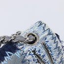 CHANEL Chain Limited Edition Patchwork Bag Denim Blue Silver CC Auth BA15929SM-18