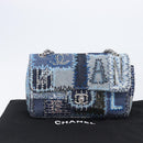 CHANEL Chain Limited Edition Patchwork Bag Denim Blue Silver CC Auth BA15929SM-28