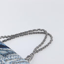 CHANEL Chain Limited Edition Patchwork Bag Denim Blue Silver CC Auth BA15929SM-14