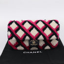 CHANEL Matelasse Chain Shoulder Bag ring Pink Gold CC Auth BA15930SM-26