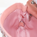 CHANEL Chevron Chain Shoulder Bag Sequin Pink Silver CC Auth BA15931SM-22