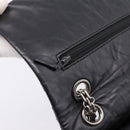 CHANEL Chain Matelasse 2.55 Shoulder Bag Leather Black Silver CC Auth BA15933A-23