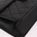 CHANEL Matelasse Chain Shoulder Bag Lamb Skin Black Gold CC Auth BA15934M-11