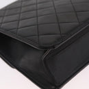 CHANEL Matelasse Chain Shoulder Bag Lamb Skin Black Gold CC Auth BA15934M-13