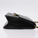 CHANEL Matelasse Chain Shoulder Bag Lamb Skin Black Gold CC Auth BA15934M-4