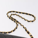 CHANEL Matelasse Chain Shoulder Bag Lamb Skin Black Gold CC Auth BA15934M-8