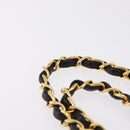 CHANEL Matelasse Chain Shoulder Bag Lamb Skin Black Gold CC Auth BA15934M-9