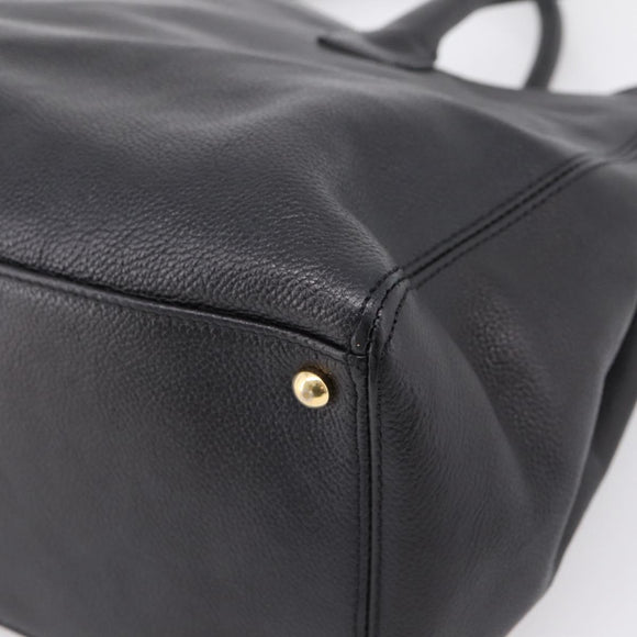 CHANEL Hand Bag Caviar Skin Black Gold CC Auth BA15936SAM
