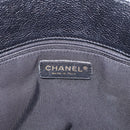 CHANEL Hand Bag Caviar Skin Black Gold CC Auth BA15936SAM-15
